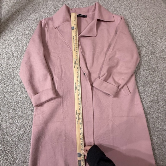 Pink Merokeety Pink Duster Trench Style Winter Coat – New Without Tags (Size L) - Picture 3 of 5
